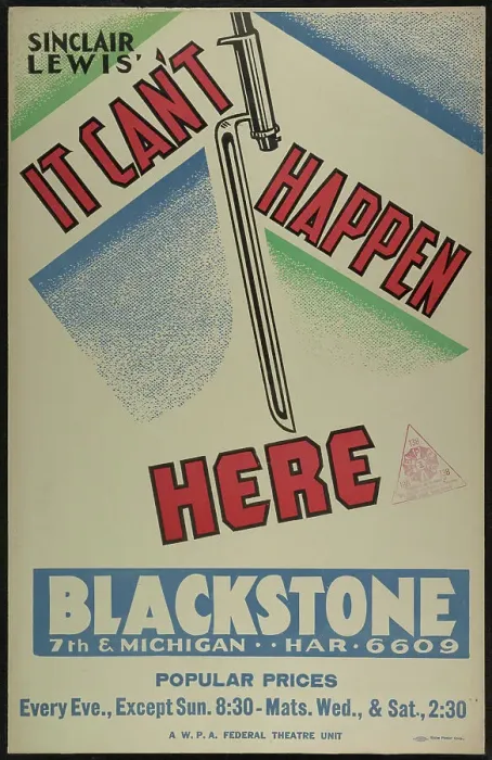 Framed Print : It Can't Happen Here, Chicago, 1936. Creator: Unknown Framed Print : It Can't Happen Here, Chicago, 1936. Creator: Unknown