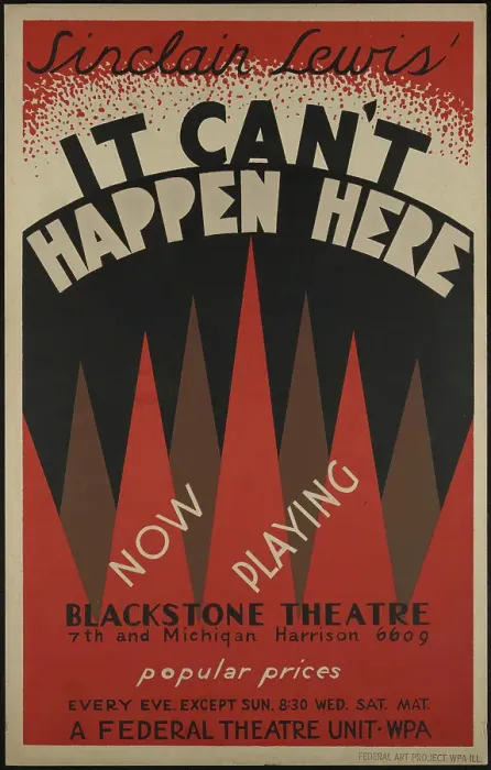 Framed Print : It Can't Happen Here, Chicago, 1936. Creator: Unknown Framed Print : It Can't Happen Here, Chicago, 1936. Creator: Unknown
