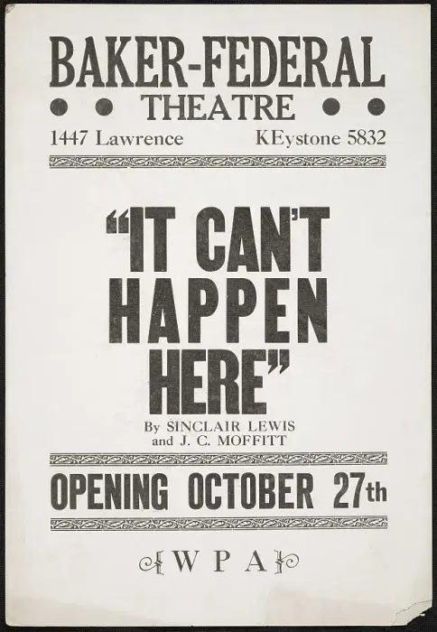 Framed Print : It Can't Happen Here, Denver, 1936. Creator: Unknown