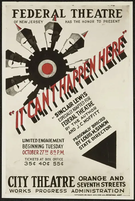 Framed Print : It Can't Happen Here, Newark, NJ, 1936. Creator: Unknown Framed Print : It Can't Happen Here, Newark, NJ, 1936. Creator: Unknown