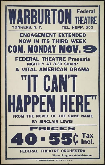 Framed Print : It Can't Happen Here, Yonkers, NY, [193-]. Creator: Unknown