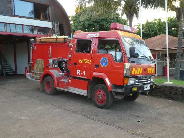 Framed Print : Canter fire appliance, Chile 2019. Creator: Unknown Framed Print : Canter fire appliance, Chile 2019. Creator: Unknown