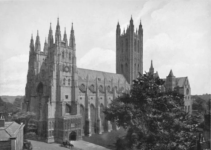 Framed Print : Canterbury Cathedral, c1896. Artist: Chester Vaughan Framed Print : Canterbury Cathedral, c1896. Artist: Chester Vaughan