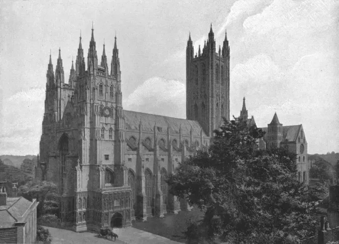 Framed Print : Canterbury Cathedral, c1900. Artist: Chester Vaughan Framed Print : Canterbury Cathedral, c1900. Artist: Chester Vaughan