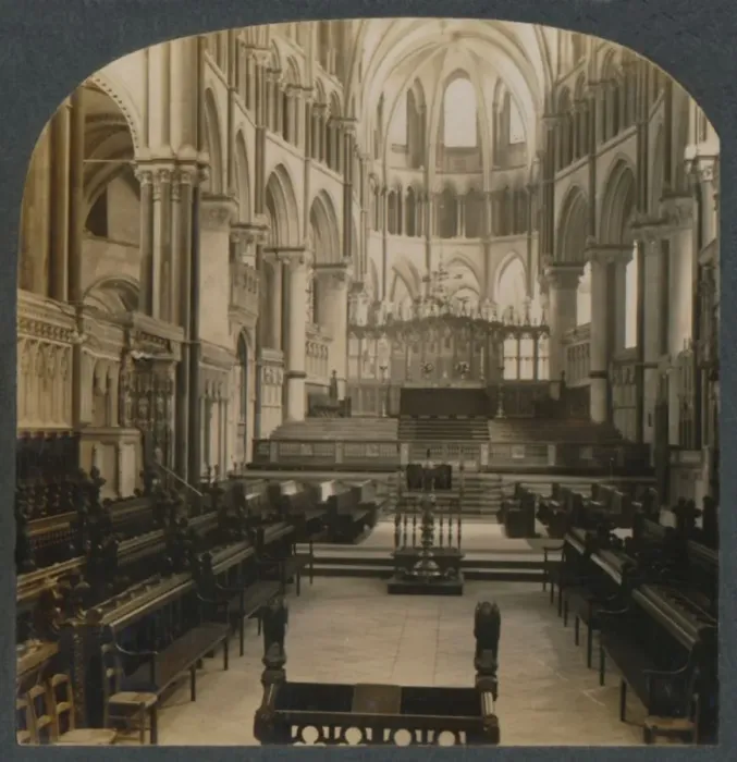 Framed Print : Canterbury Cathedral - Interior View, Canterbury, England, c1910. Creator: Unknown Framed Print : Canterbury Cathedral - Interior View, Canterbury, England, c1910. Creator: Unknown