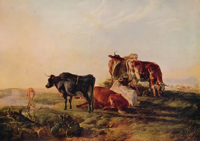 Framed Print : Canterbury Meadows, c1879. Artist: Thomas Sidney Cooper Framed Print : Canterbury Meadows, c1879. Artist: Thomas Sidney Cooper