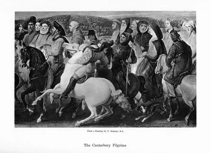 Framed Print : The Canterbury pilgrims, 19th century Framed Print : The Canterbury pilgrims, 19th century
