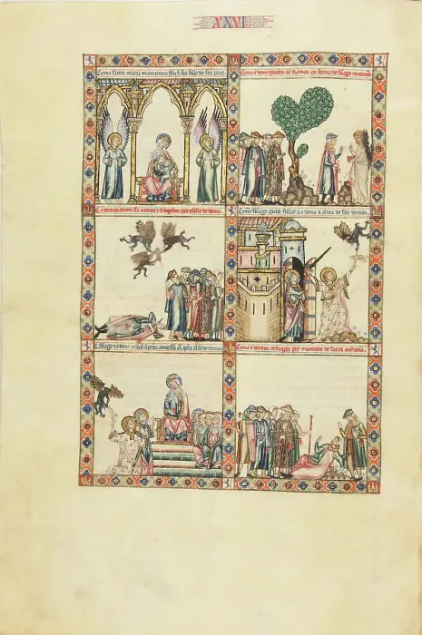 Framed Print : Cantigas de Santa Maria - Codex Rico, ca 1280-1284. Creator: Anonymous Framed Print : Cantigas de Santa Maria - Codex Rico, ca 1280-1284. Creator: Anonymous