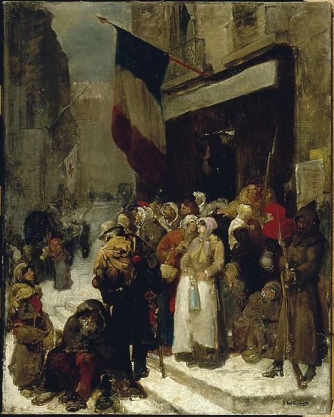 Cantine municipale au faubourg Saint-Martin, pendant le siège de Paris (1871), c1871. Creator: Gustave Guillaumet