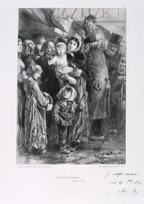 Framed Print : Cantine Nationale, Siege of Paris, Franco-Prussian War, January 1871. Artist: Auguste Bry Framed Print : Cantine Nationale, Siege of Paris, Franco-Prussian War, January 1871. Artist: Auguste Bry