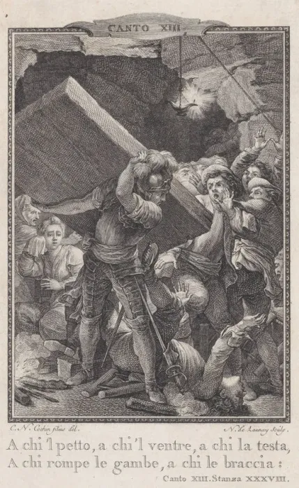 Framed Print : Canto 13, Stanza 38, from Orlando Furioso, 1772-74. 1772-74. Creator: Nicolas de Launay Framed Print : Canto 13, Stanza 38, from Orlando Furioso, 1772-74. 1772-74. Creator: Nicolas de Launay