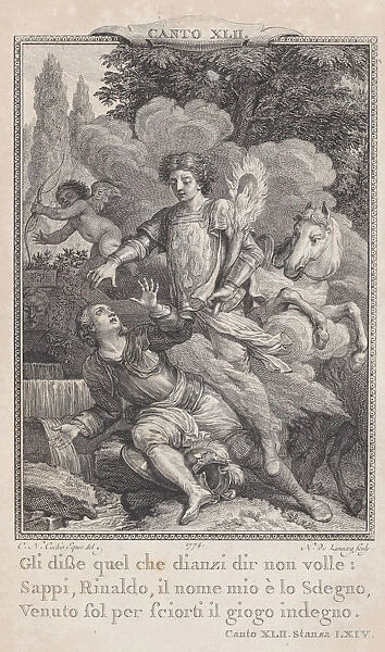 Canto 42, Stanza 64, from Orlando Furioso, 1774. 1774. Creator: Nicolas de Launay