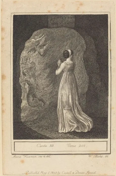 Framed Print : Canto III, Verse 201, 1803. Creator: William Blake Framed Print : Canto III, Verse 201, 1803. Creator: William Blake