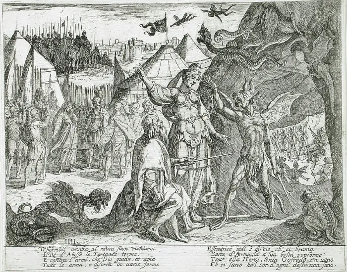 Framed Print : Canto IV, 16th century. Creator: Antonio Tempesta Framed Print : Canto IV, 16th century. Creator: Antonio Tempesta