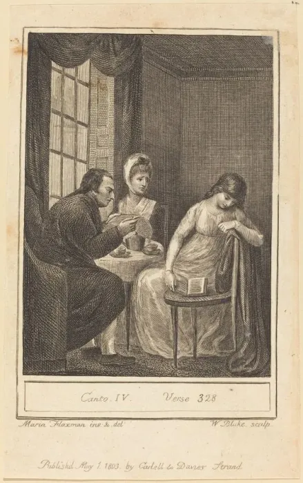 Framed Print : Canto IV, Verse 328, 1803. Creator: William Blake Framed Print : Canto IV, Verse 328, 1803. Creator: William Blake