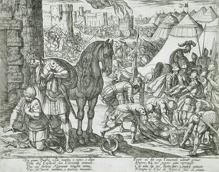 Framed Print : Canto XII, 16th century. Creator: Antonio Tempesta