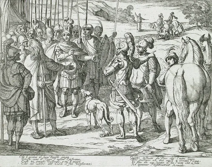 Framed Print : Canto XIV, 16th century. Creator: Antonio Tempesta Framed Print : Canto XIV, 16th century. Creator: Antonio Tempesta