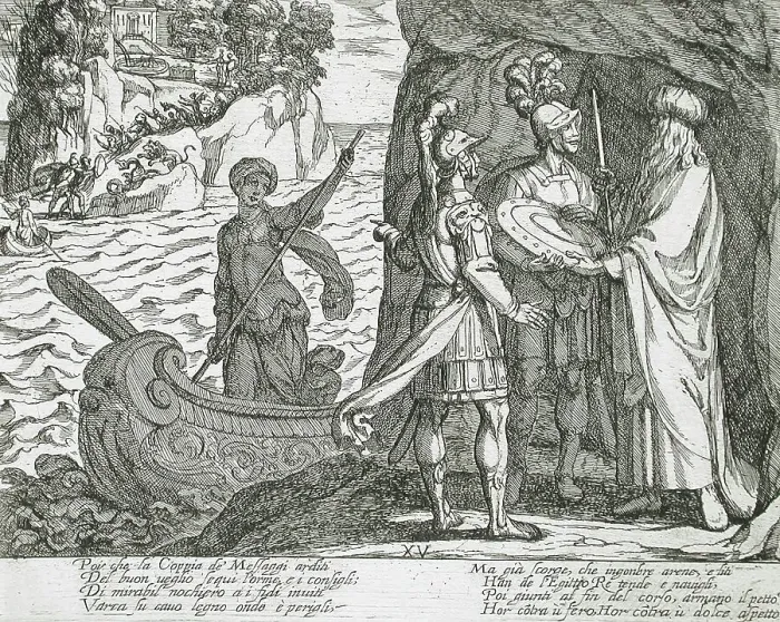 Framed Print : Canto XV, 16th century. Creator: Antonio Tempesta