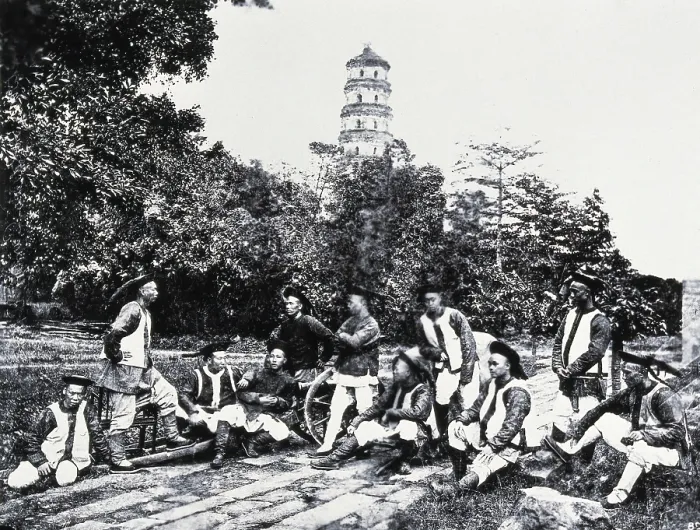 Framed Print : Canton, Kwangtung province, China, 1981 (from a negative of 1869). Creator: John Thomson Framed Print : Canton, Kwangtung province, China, 1981 (from a negative of 1869). Creator: John Thomson