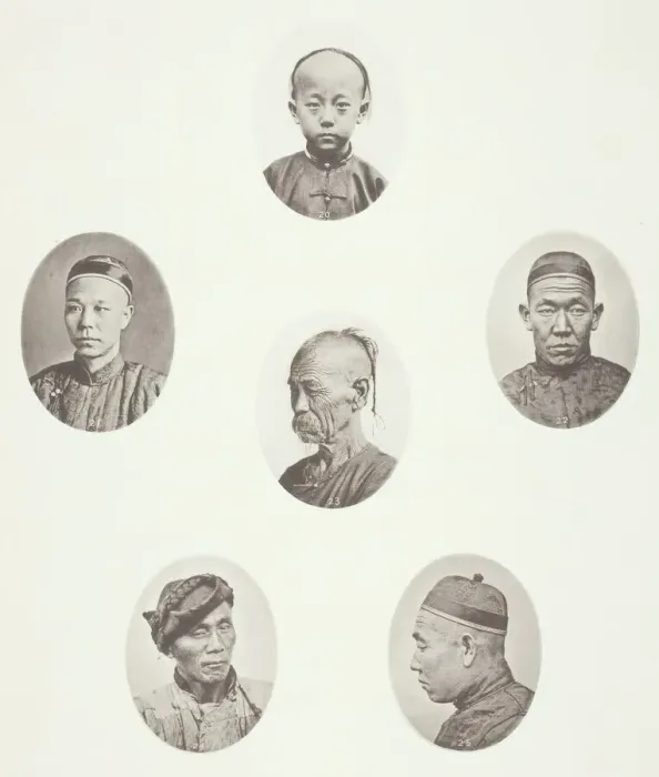 Framed Print : Cantonese Boy; Cantonese Merchant; Mongolian Male Head; A Venerable Head; A Labourer Framed Print : Cantonese Boy; Cantonese Merchant; Mongolian Male Head; A Venerable Head; A Labourer