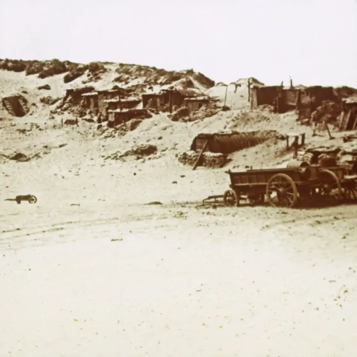 Framed Print : Cantonment in the dunes, Koksijde, Flanders, Belgium, c1914-c1918 Framed Print : Cantonment in the dunes, Koksijde, Flanders, Belgium, c1914-c1918