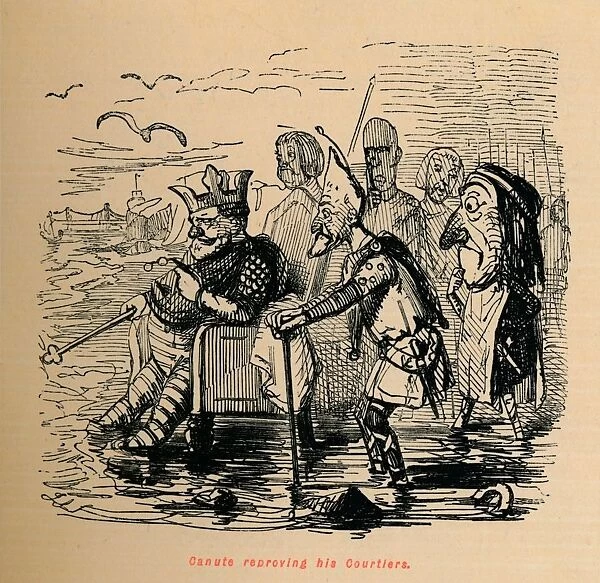 Canute reproving his Courtiers, c1860, (c1860). Artist: John Leech