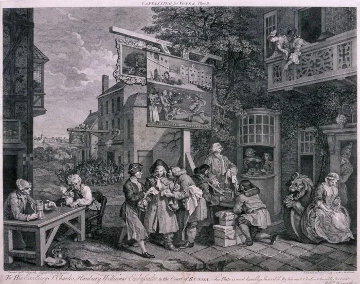 Framed Print : Canvassing for votes, 1757. Artist: Charles Grignion Framed Print : Canvassing for votes, 1757. Artist: Charles Grignion