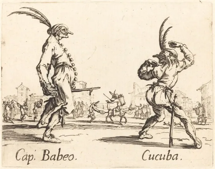 Framed Print : Cap. Babeo and Cucuba, c. 1622. Creator: Jacques Callot Framed Print : Cap. Babeo and Cucuba, c. 1622. Creator: Jacques Callot