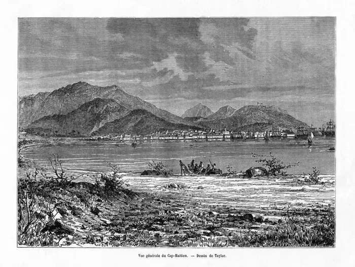 Framed Print : Cap Haitien, Haiti, 19th century. Artist: Charles Barbant Framed Print : Cap Haitien, Haiti, 19th century. Artist: Charles Barbant