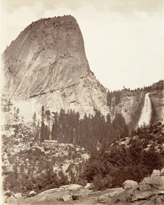 Framed Print : Cap of Liberty and Nevada Fall, Yosemite, ca. 1872, printed ca. 1876 Framed Print : Cap of Liberty and Nevada Fall, Yosemite, ca. 1872, printed ca. 1876