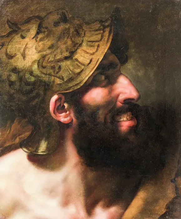 Framed Print : Capaneus - Study called The Blasphemic, late 18th-early 19th century. Creator: Anne-Louis Girodet de Roussy-Trioson