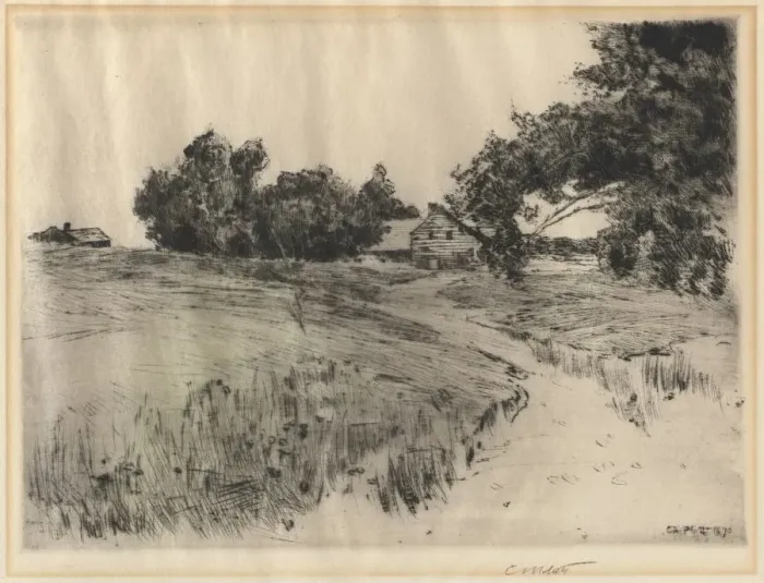 Framed Print : Cape Ann Farm, 1890. Creator: Charles Adams Platt (American, 1861-1933) Framed Print : Cape Ann Farm, 1890. Creator: Charles Adams Platt (American, 1861-1933)