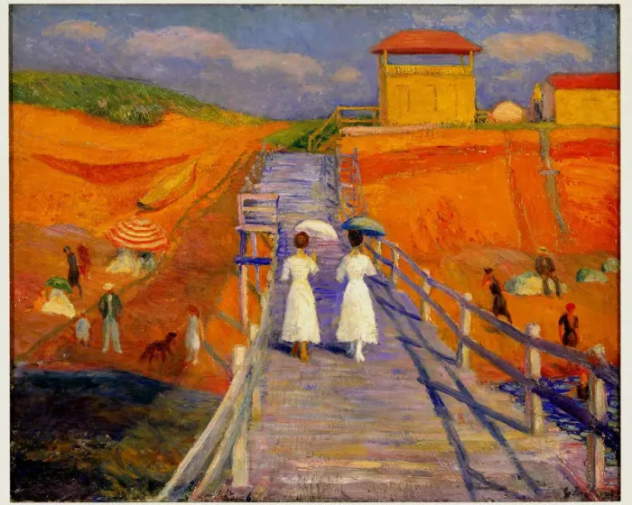 Framed Print : Cape Cod Pier, 1908. Artist: Glackens, William James (1870-1938)