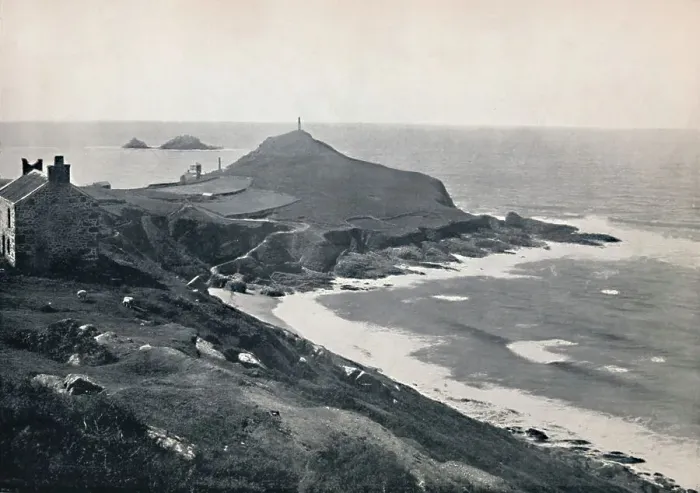 Framed Print : Cape Cornwall - A Lonely Spot, 1895