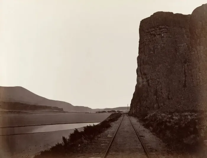 Framed Print : Cape Horn near Celilo, 1867. Creator: Carleton Emmons Watkins Framed Print : Cape Horn near Celilo, 1867. Creator: Carleton Emmons Watkins
