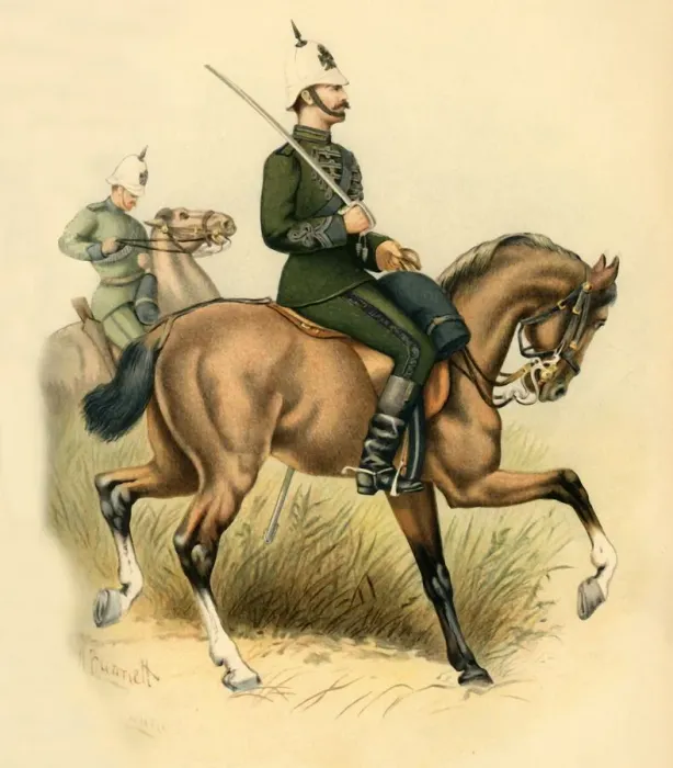 Framed Print : The Cape Mounted Rifles, 1890. Creator: Godfrey Douglas Giles Framed Print : The Cape Mounted Rifles, 1890. Creator: Godfrey Douglas Giles
