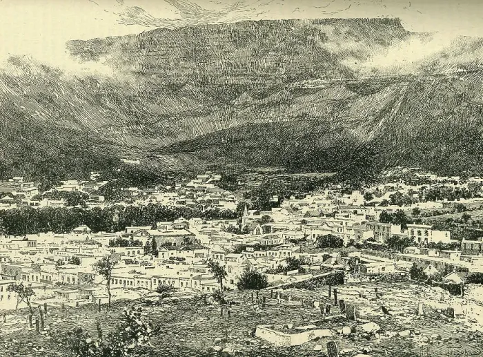 Framed Print : Cape Town and Table Mountain, c1900. Creator: Joseph Holland Tringham Framed Print : Cape Town and Table Mountain, c1900. Creator: Joseph Holland Tringham