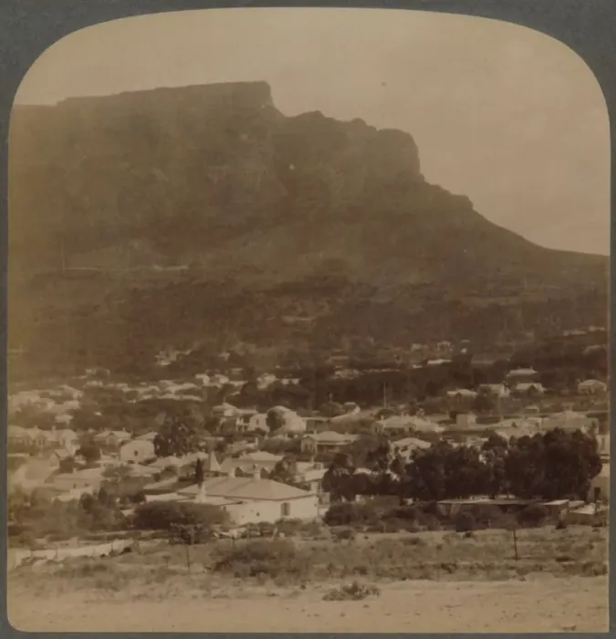 Framed Print : Cape Town and Table Mountain, west from foot of Signal Hill, South Africa, 1902 Framed Print : Cape Town and Table Mountain, west from foot of Signal Hill, South Africa, 1902
