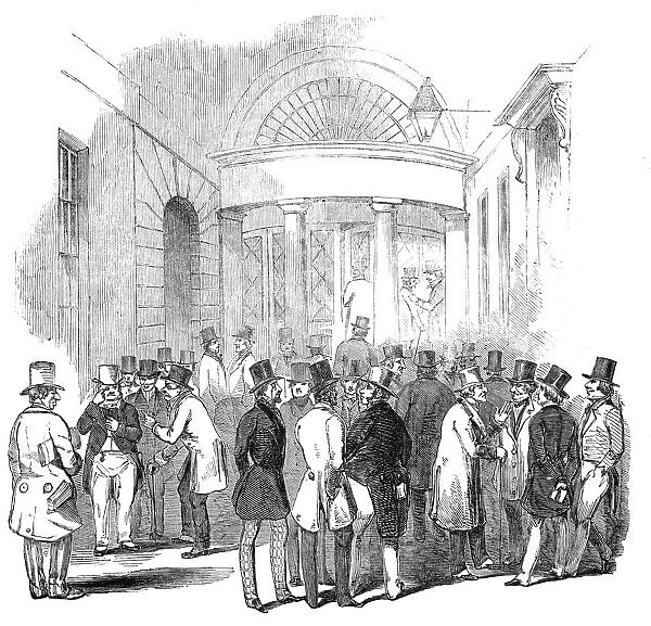 Capel Court - railway speculators, 1845. Creator: Unknown