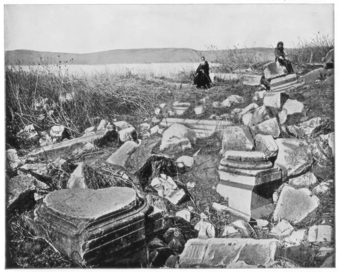 Framed Print : Capernaum, Galilee, Palestine, late 19th century. Artist: John L Stoddard Framed Print : Capernaum, Galilee, Palestine, late 19th century. Artist: John L Stoddard