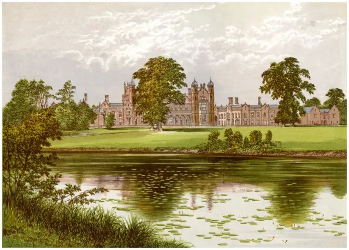 Framed Print : Capesthorne, Cheshire, home of the Davenport family, c1880 Framed Print : Capesthorne, Cheshire, home of the Davenport family, c1880