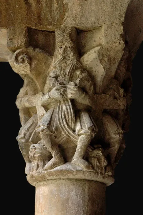 Framed Print : Detail of a capital in the cloister Sant Pere de Galligants, 12th century. Artist: Anonymous Framed Print : Detail of a capital in the cloister Sant Pere de Galligants, 12th century. Artist: Anonymous