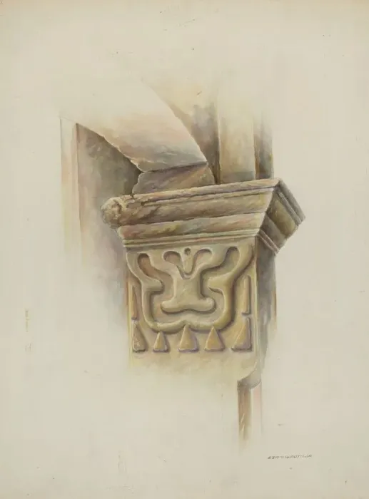 Framed Print : Capital on Column, 1937. Creator: Gerald Transpota Framed Print : Capital on Column, 1937. Creator: Gerald Transpota