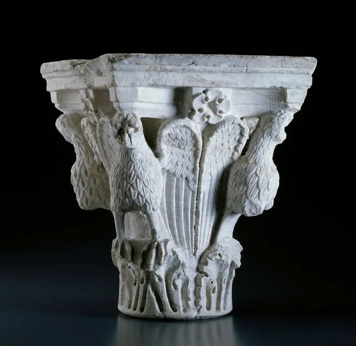 Framed Print : Capital with Eagles, 1230 / 40. Creator: Unknown Framed Print : Capital with Eagles, 1230 / 40. Creator: Unknown