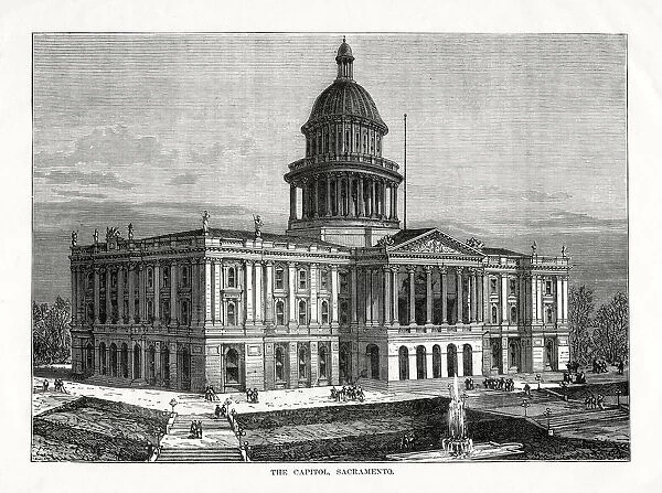 The Capitol, Sacramento, California, USA, 1877