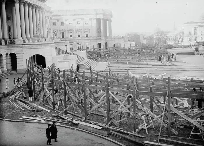Framed Print : Capitol - stands for Inaug. between c1910 and c1915. Creator: Bain News Service Framed Print : Capitol - stands for Inaug. between c1910 and c1915. Creator: Bain News Service