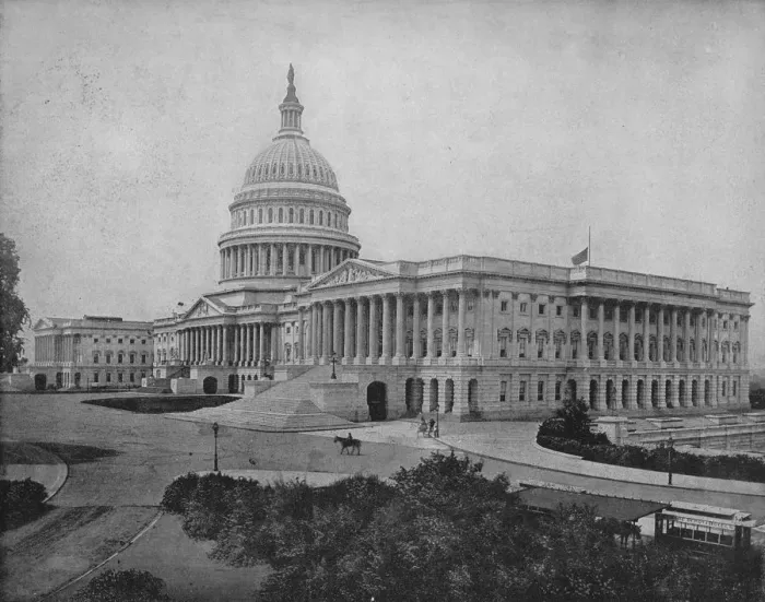 Framed Print : The Capitol, Washington, c1897. Creator: Unknown Framed Print : The Capitol, Washington, c1897. Creator: Unknown