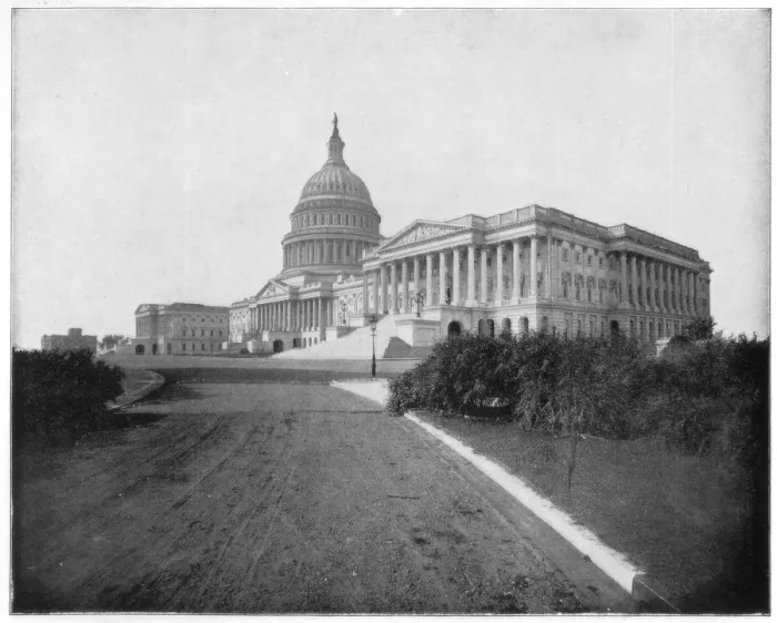Framed Print : The Capitol, Washington DC, late 19th century. Artist: John L Stoddard Framed Print : The Capitol, Washington DC, late 19th century. Artist: John L Stoddard