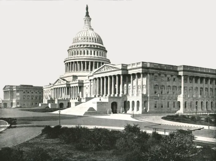 Framed Print : The Capitol, Washington DC, USA, 1895. Creator: W &s Ltd Framed Print : The Capitol, Washington DC, USA, 1895. Creator: W &s Ltd