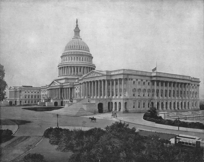 Framed Print : The Capitol, Washington DC, USA, c1900. Creator: Unknown Framed Print : The Capitol, Washington DC, USA, c1900. Creator: Unknown